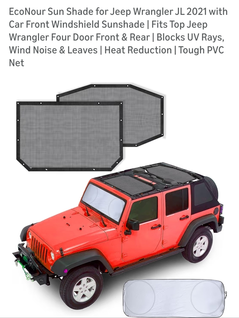 Wrangler Rooftop Shade Accessory Kit - Black - Picture 5 of 5